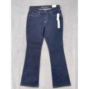 NEW Old Navy Womens 12 Mid Rise Curvy Boot Cut Denim Jeans Dark Wash 33" Inseam